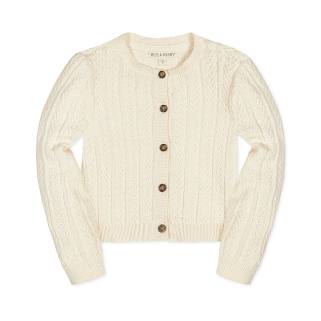 Organic Baby Cable Cardigan Baby featuring chevron cable knit texture for baby boys