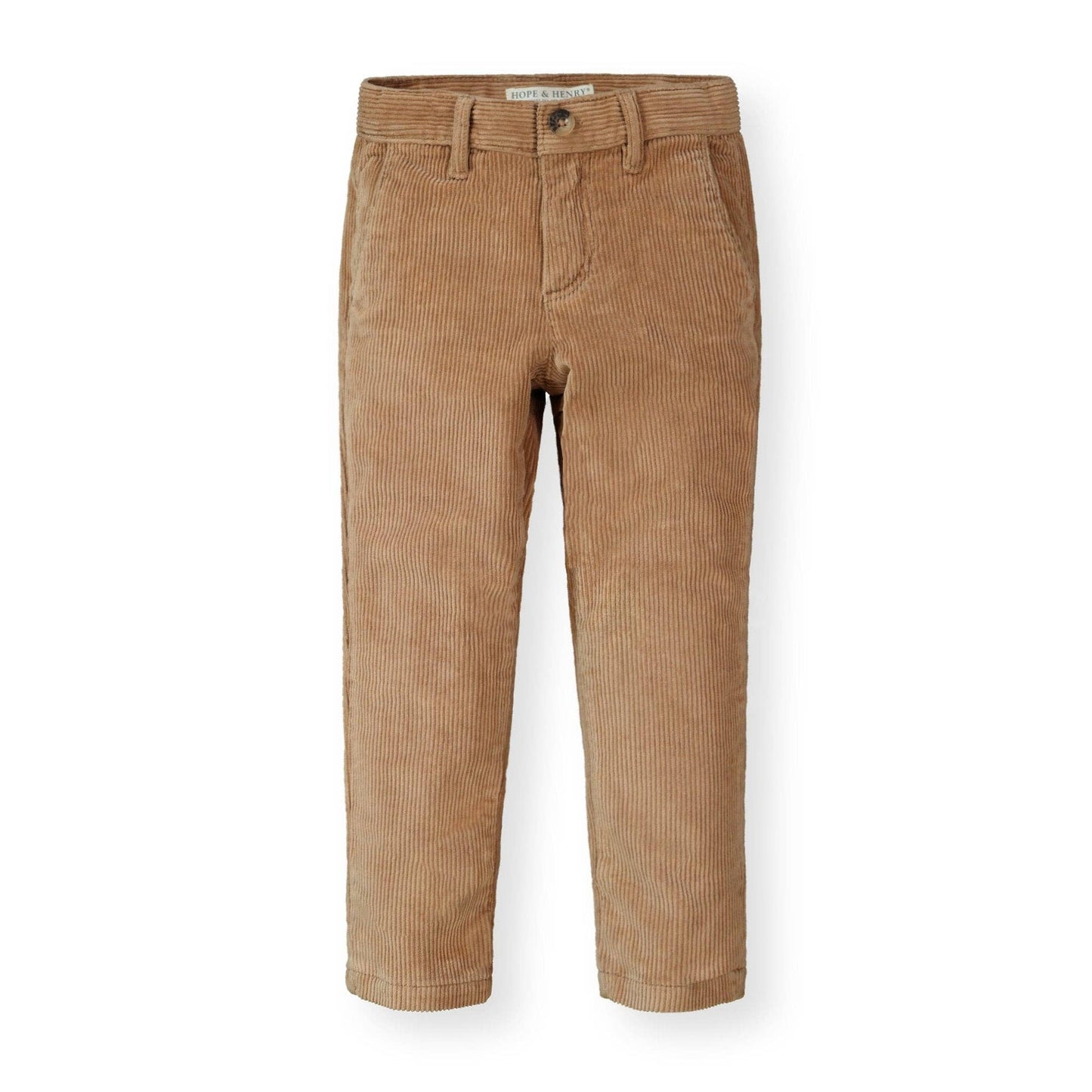 Hope & Henry | Organic Stretch Corduroy Pant | Organic Medium Brown