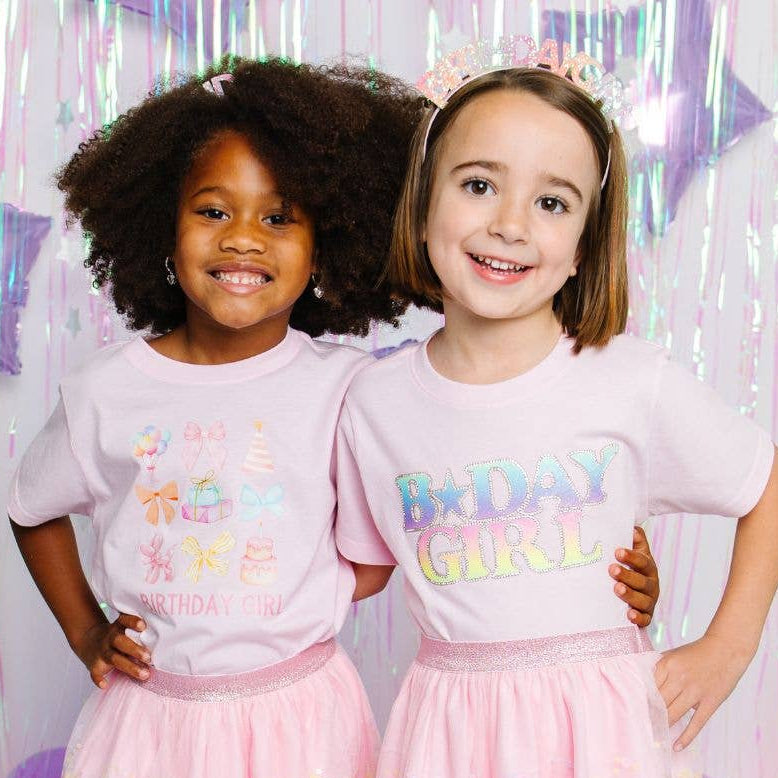 birthday girl pastel glitter headband for birthday for toddlers