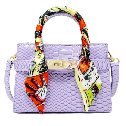 Lavender Bougie Baby Bag toddler crocodile scarf handbag