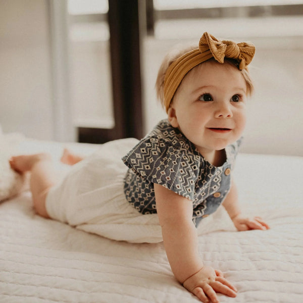 Baby & Toddler Girl Knit Headband Set (5-Pack) displayed in neutral knit colors