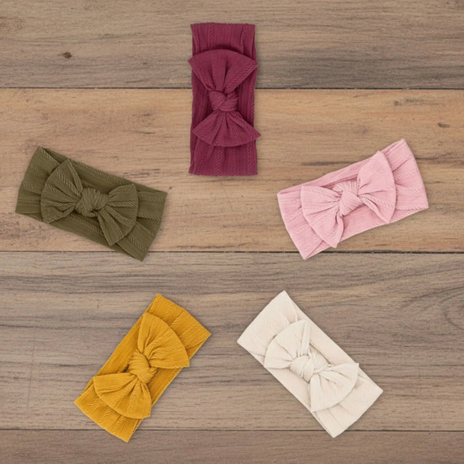 Baby & Toddler Girl Knit Headband Set (5-Pack) styled for babies and toddlers