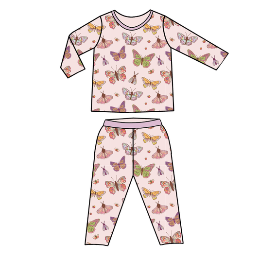 Vintage Butterflies Baby Girl Coveralls & Pajamas | Girls Outfits