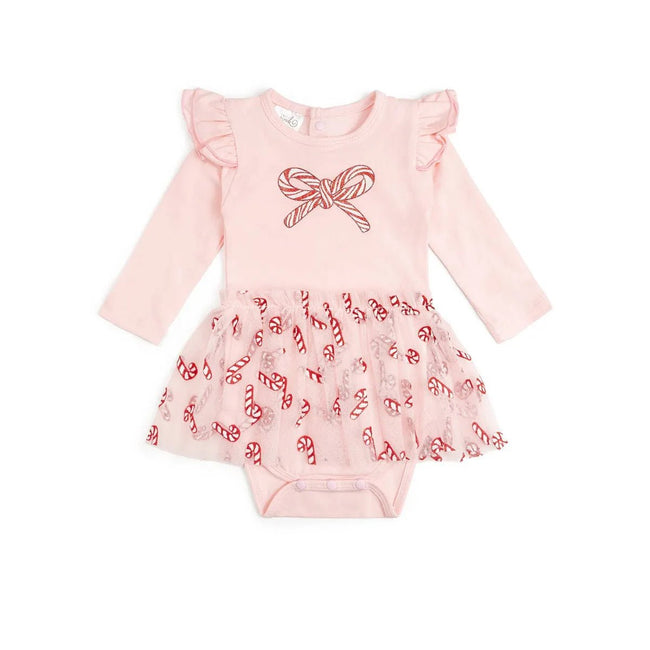 Candy Cane Confetti Tutu Bodysuit - Olive Sprout Kids