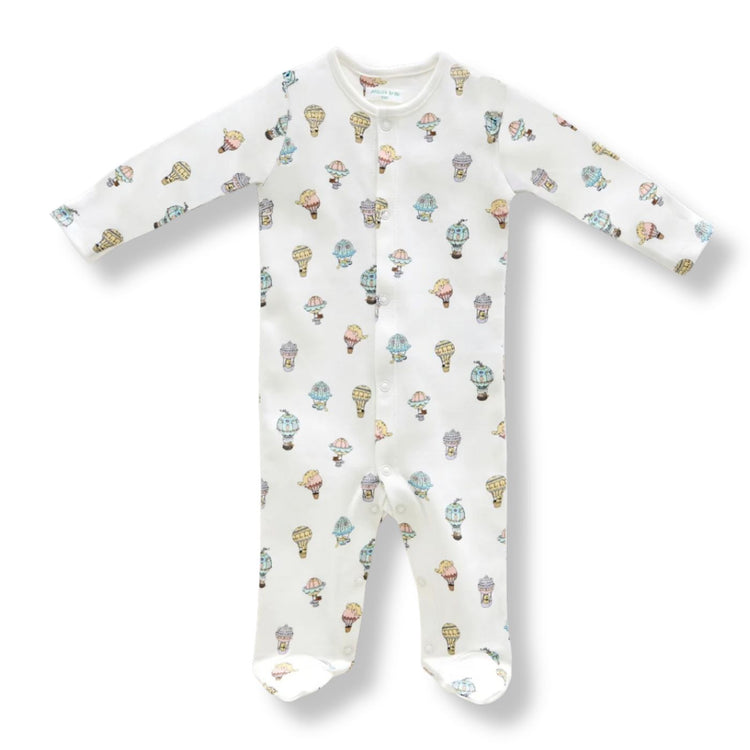 Cappadocia - close-up of Cappadocia hot air balloon cotton print on newborn o