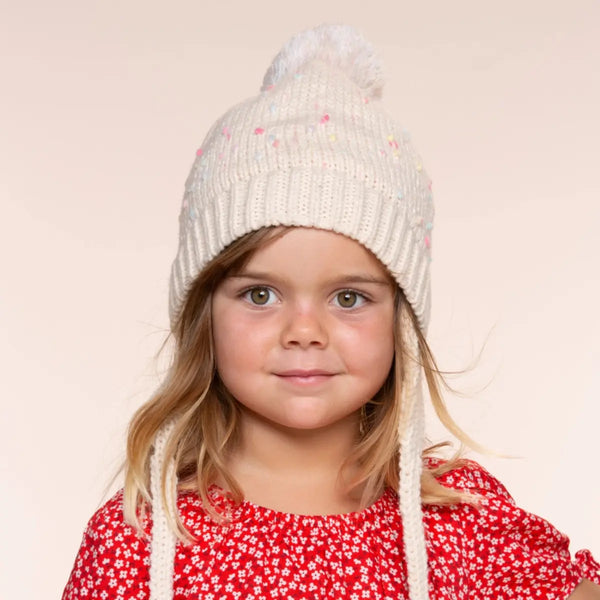 White Confetti Cutie Hat toddler girl hat
