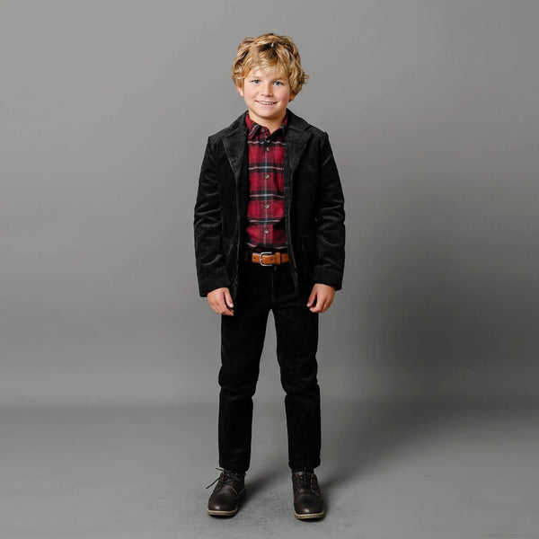 Corduroy Pant - Black (Organic Cotton) - Olive Sprout Kids