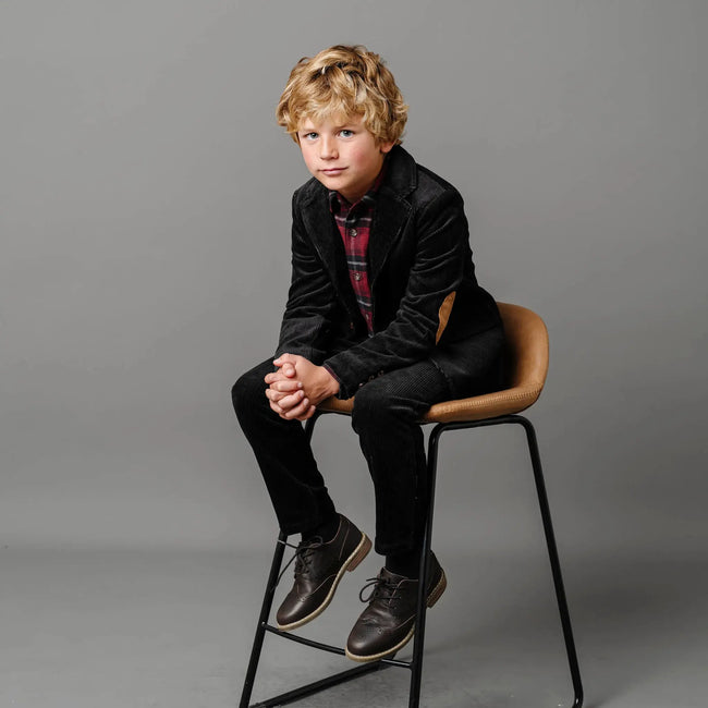 Corduroy Pant - Black (Organic Cotton) - Olive Sprout Kids