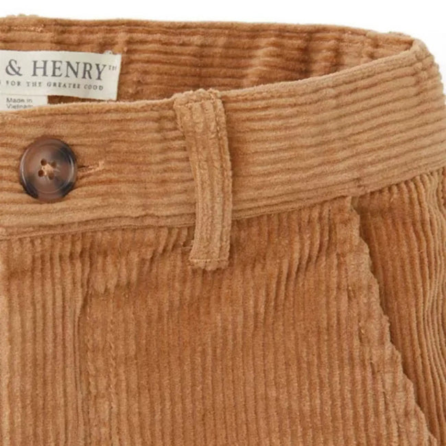 Corduroy Pant - Medium Brown (Organic Cotton) - Olive Sprout Kids hope and henry organic boys 