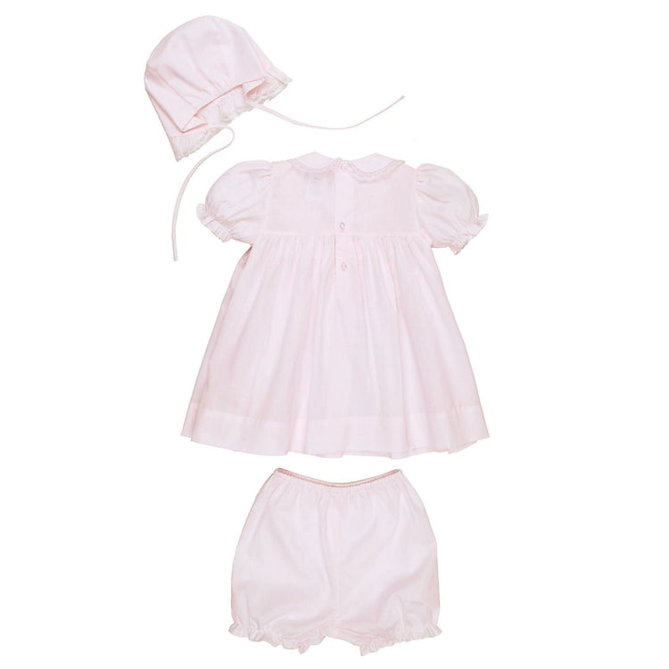 
                    
                      Pintuck & Featherstitch Dress Set & Bonnet for baby girls by petit ami and zubels
                    
                  