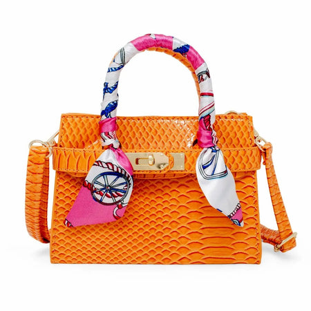 Faux Crocodile Scarf Handbag (3 colors) - Olive Sprout Kids