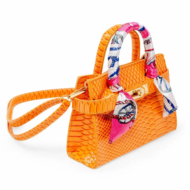 Faux Crocodile Scarf Handbag (3 colors) - Olive Sprout Kids