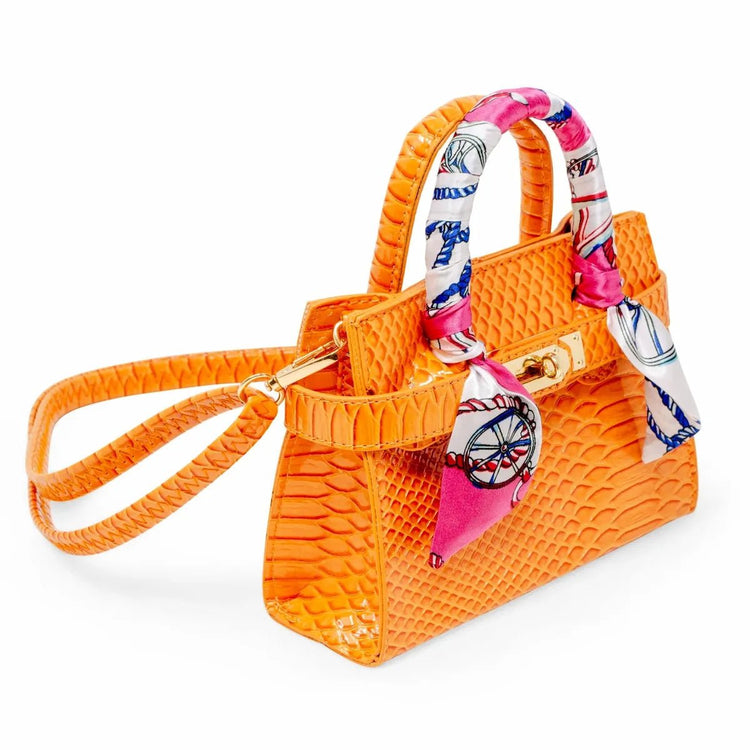 Faux Crocodile Scarf Handbag (3 colors) - Olive Sprout Kids
