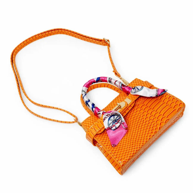 Faux Crocodile Scarf Handbag (3 colors) - Olive Sprout Kids