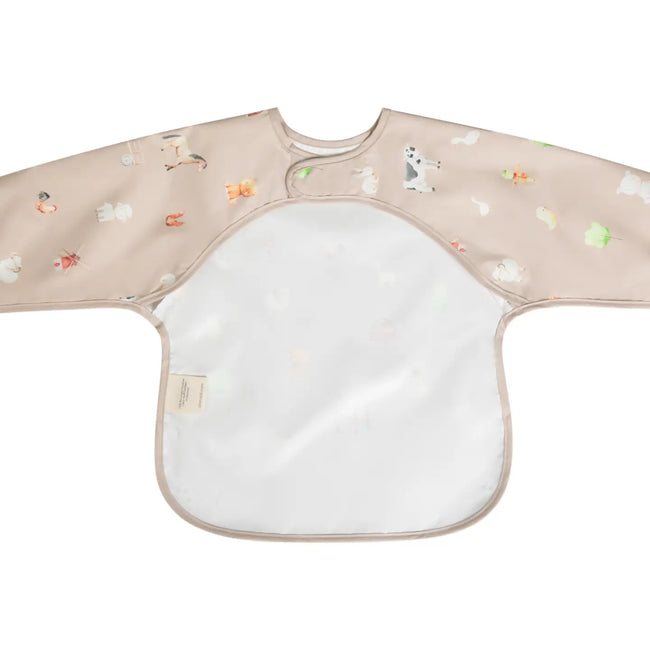 Smock Bib For Baby & Toddler Long Sleeve (Farm)  back of bib Baby & Toddler Long Sleeve Smock Bib (Farm)