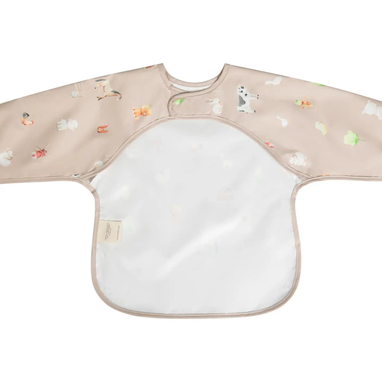 Smock Bib For Baby & Toddler Long Sleeve (Farm)  back of bib Baby & Toddler Long Sleeve Smock Bib (Farm)