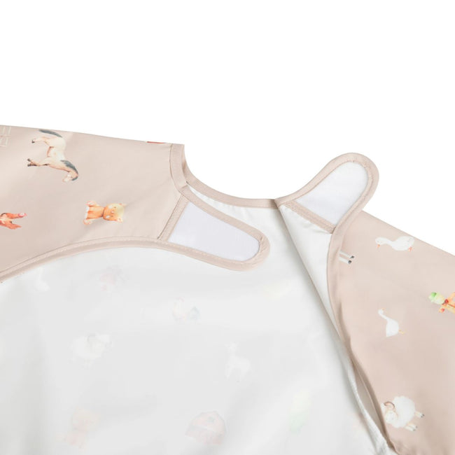 Smock Bib For Baby & Toddler Long Sleeve (Farm) back of bib top babies Baby & Toddler Long Sleeve Smock Bib (Farm)