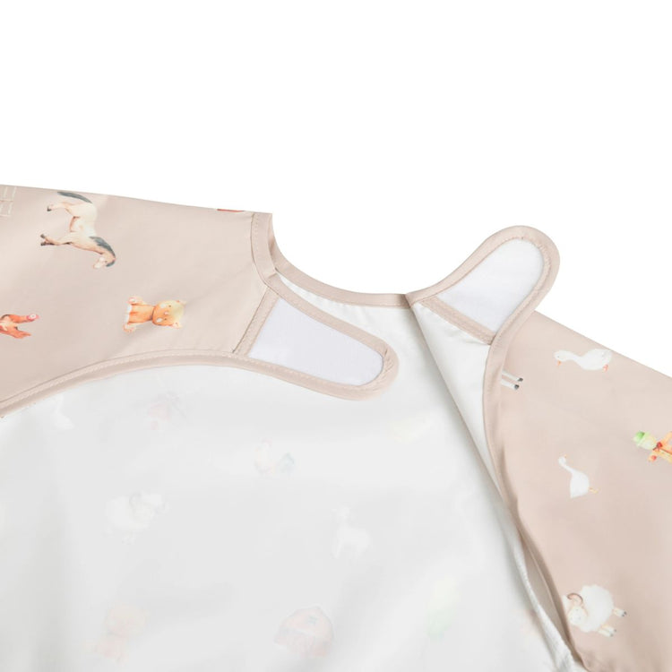 Smock Bib For Baby & Toddler Long Sleeve (Farm) back of bib top babies Baby & Toddler Long Sleeve Smock Bib (Farm)