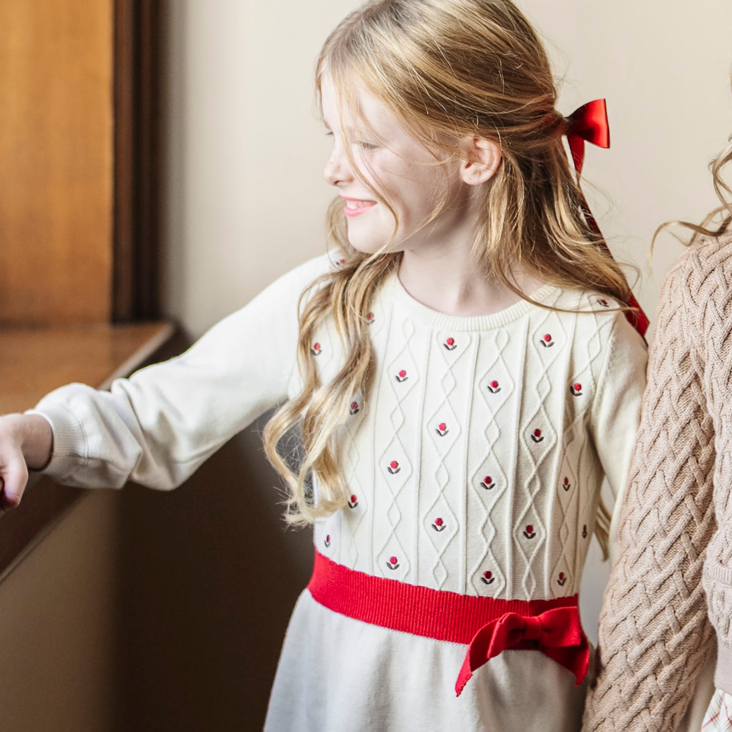 girlsskater dress white and red for toddlers