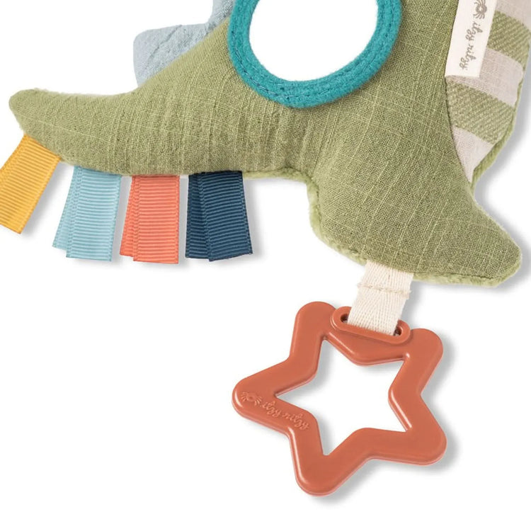 
                    
                      Bitzy Traveler Sensory Toy (Dinosaur), Itzy Ritzy plush dinosaur car seat and stroller toy with crinkle, jingle, and peek-a-boo features
                    
                  