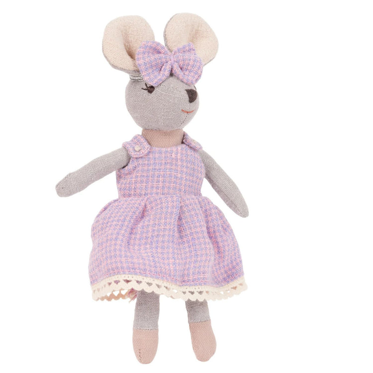 Mouse Violet Linen Mouse Doll in a Box | LEVLOVS | Olive Sprout Kids