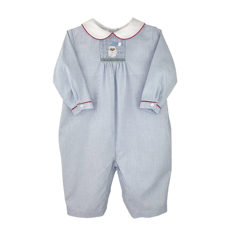 Baby Boy Santa Smocked Longall | Petit Ami & Zubels