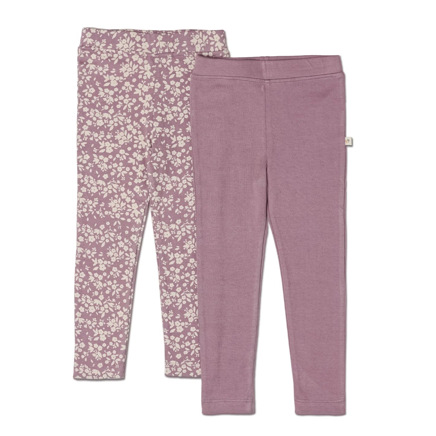 Organic cotton leggings toddler Ruffle Long Sleeve Tops 2-Pack – Thistle | Make Make Organics