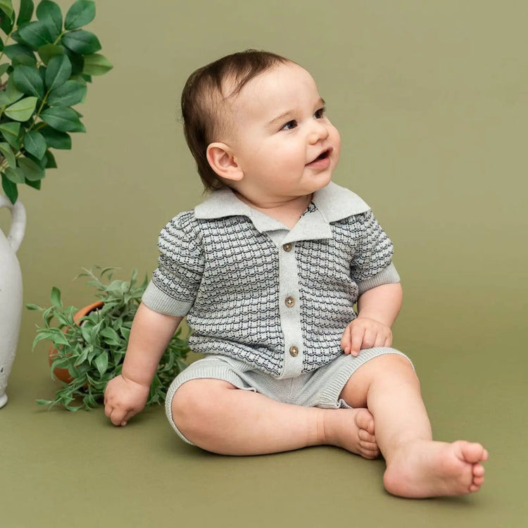 
                    
                      Miles Wave Textured Organic Cotton Baby Set | Olive Sprout Kids
                    
                  