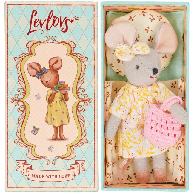Mouse and Macaroons Linen Mouse Doll | LEVLOVS | Olive Sprout Kids