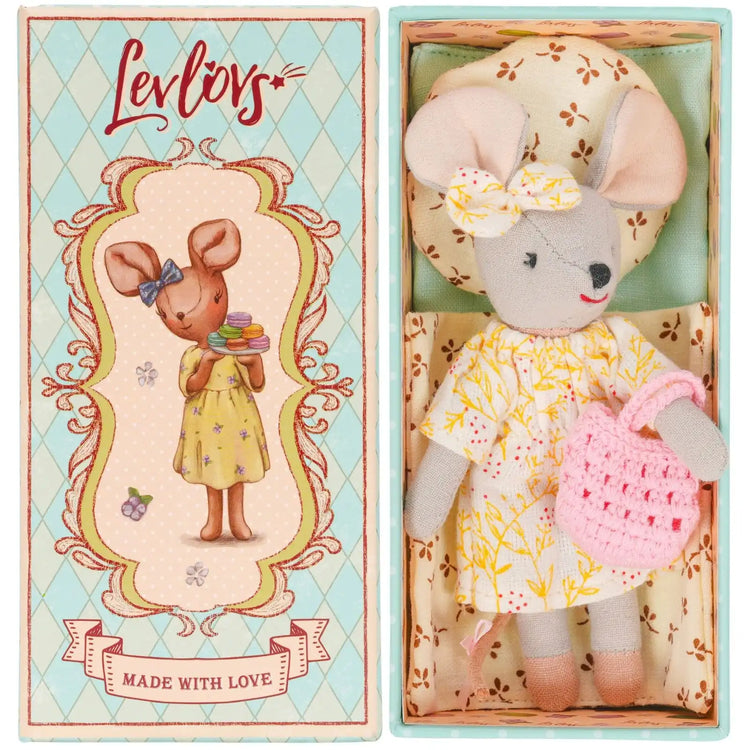 Mouse and Macaroons Linen Mouse Doll | LEVLOVS | Olive Sprout Kids
