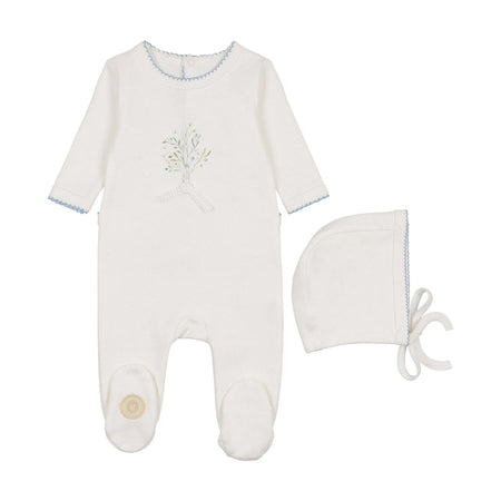 Nature's Touch Boys Footie & Hat Set - Olive Sprout Kids