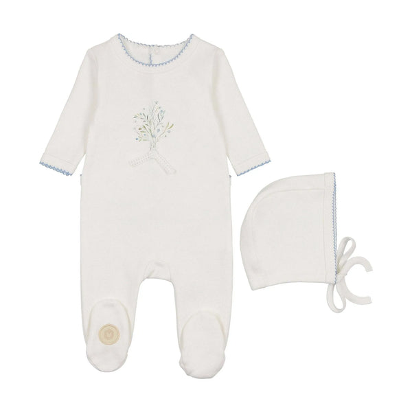 Nature's Touch Boys Footie & Hat Set - Olive Sprout Kids