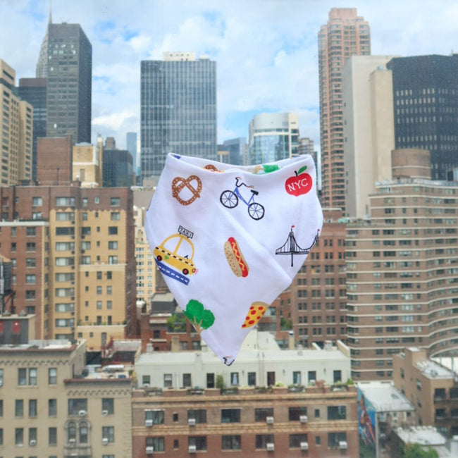 Reversible Big City All Over Print Bib (Organic Cotton)