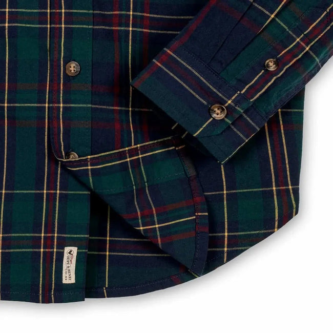 Stretch Poplin Shirt (Organic Cotton) - Olive Sprout Kids