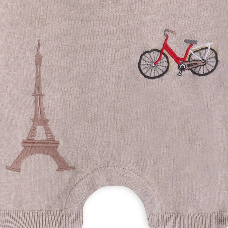 
                    
                      Viverano Paris Embroidered Baby Knit Romper, Organic Cotton
                    
                  