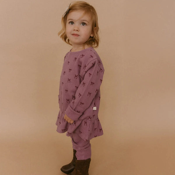 Peplum Top & Leggings Set (Organic Cotton) for babies and girls