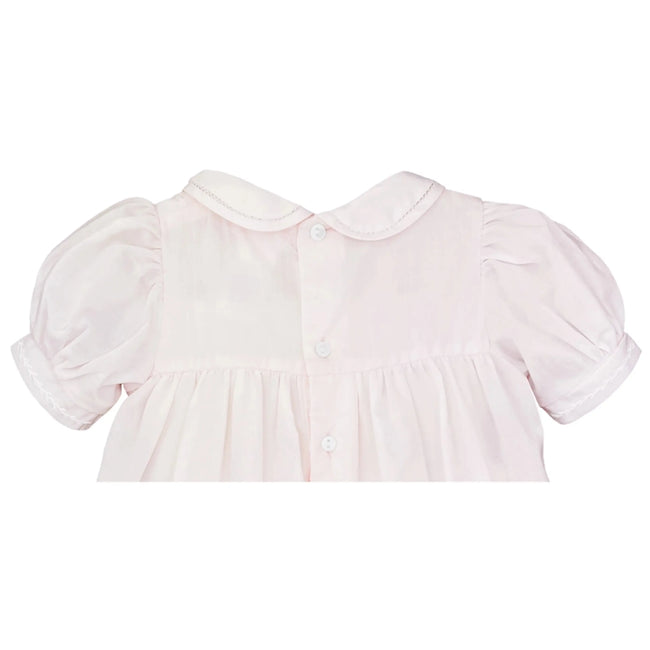 Dress with Pintucks and Featherstitching styled as an elegant baby girl outfit for special events