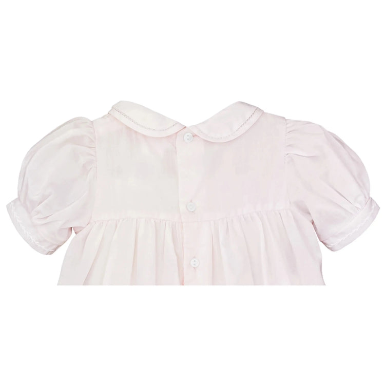 Dress with Pintucks and Featherstitching styled as an elegant baby girl outfit for special events