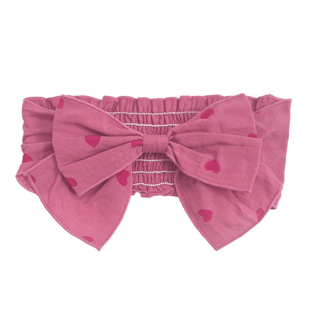 Baby Girl Pink Romper and Headband Set Cotton Blend Mabel and Honey