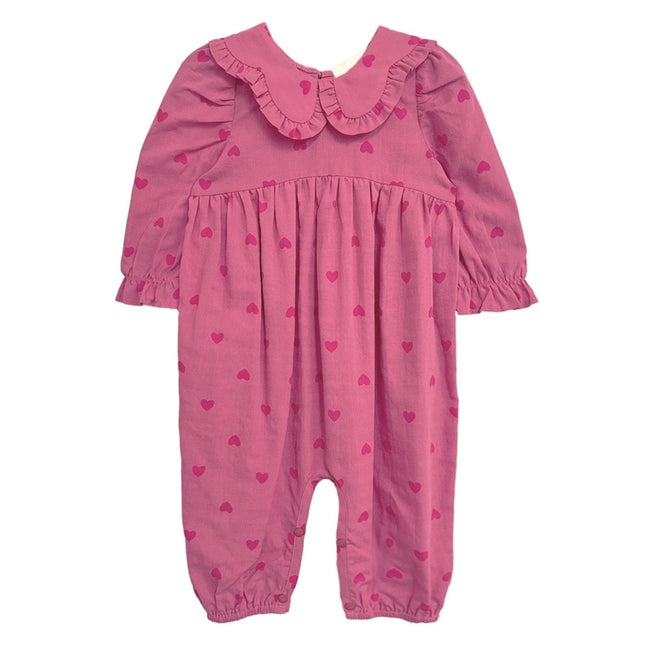 Baby Girl Pink Romper and Headband Set Cotton Blend Mabel and Honey