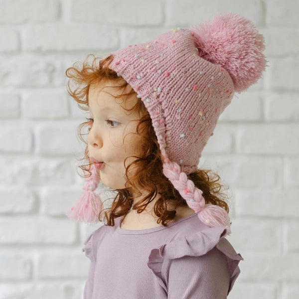 Pink Confetti Cutie Hat toddler baby girl winter hat