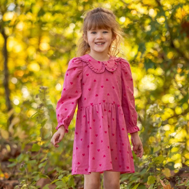Perfect in Pink Hearts Dress worn as a comfortable dress for toddlers and girls