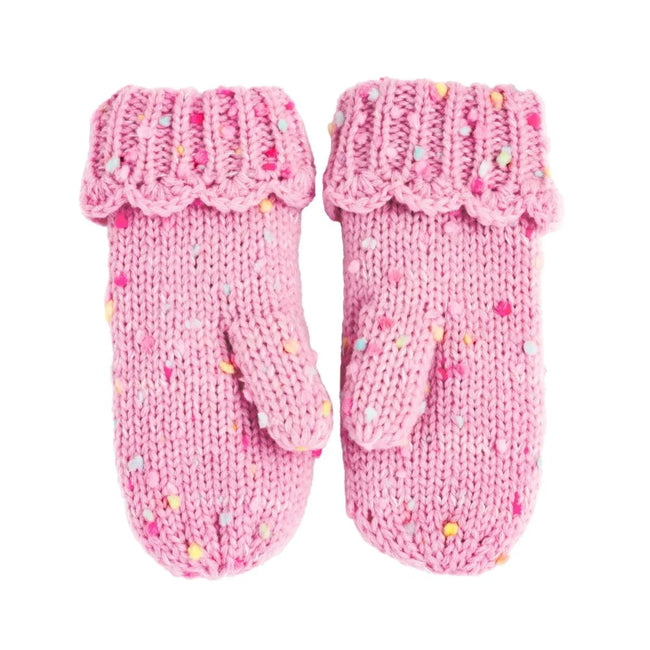 Pink Confetti Cutie Mittens girls winter mittens