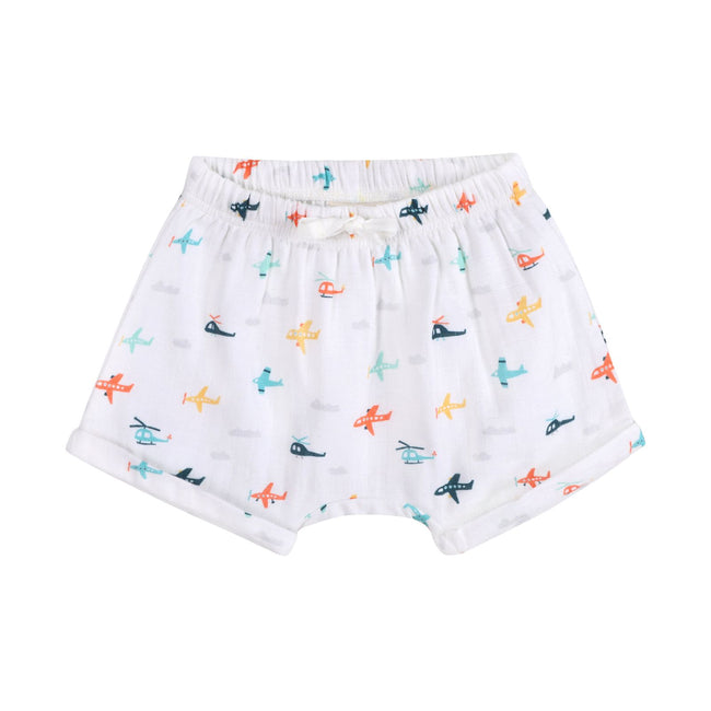 Baby Boy Organic Cotton Airplane Print Shirt & Shorts Set | Viverano Organics | Olive Sprout Kids, Planes Baby Shirt & Shorts Set (Organic Cotton)