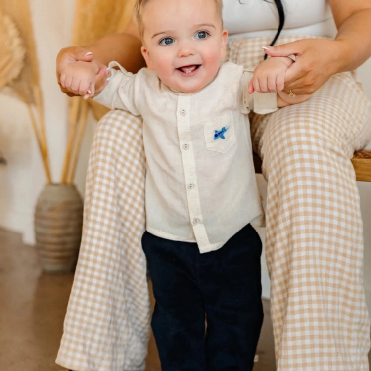 Portofino Baby Shirt & Pants Set – Organic Cotton featuring shirt and pants designed for baby boys