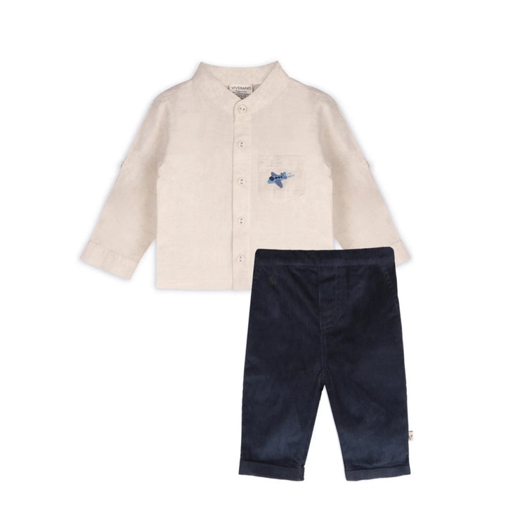 Portofino Baby Shirt & Pants Set – Organic Cotton made for baby boys with breathable fabric