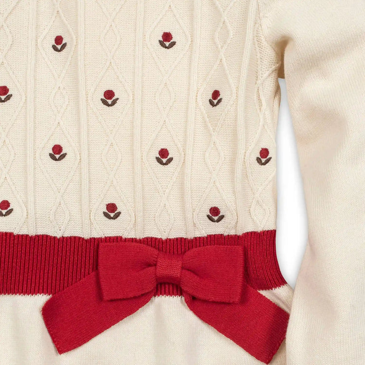 
                    
                      Organic Skater Sweater Dress – White designed as a comfortable everyday girls sweater dress
                    
                  
