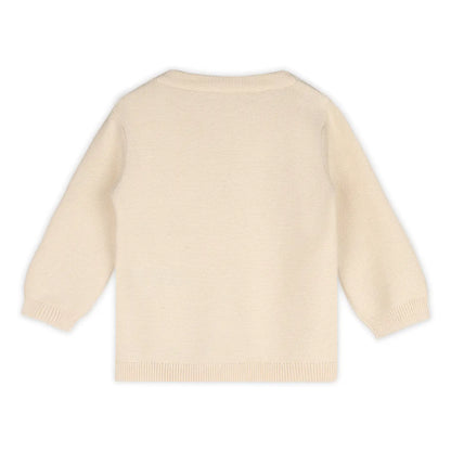 Organic Safari Appliqué Baby Pullover Sweater – Natural | Olive Sprout Kids