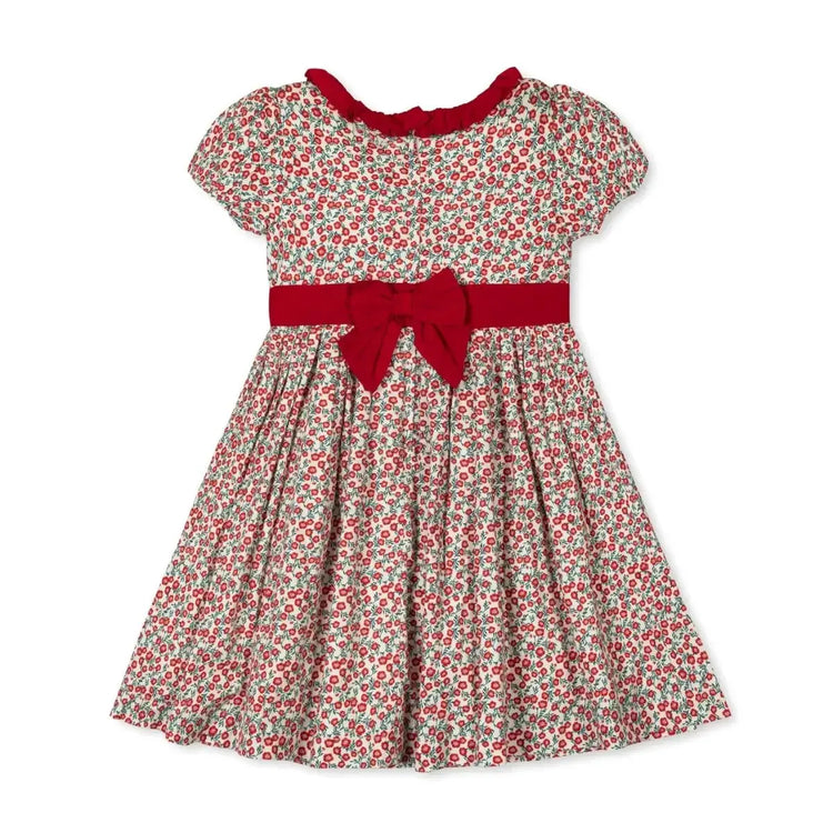 Baby Girl Ruffle Collar Sateen Dress (Organic Cotton) babies formalwear 
