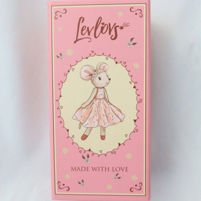 LEVLOVS Sherry Blossom Mouse in a Box | Stuffed Animal
